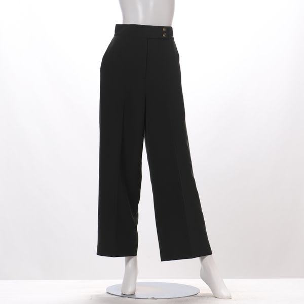 ウエストボタンデザインワイドパンツ