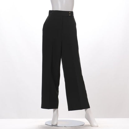 ウエストボタンデザインワイドパンツ