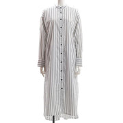 ストライプ柄シャツワンピース