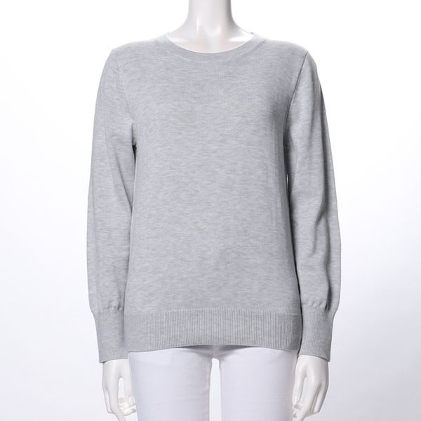 長袖ラウンドネックニット