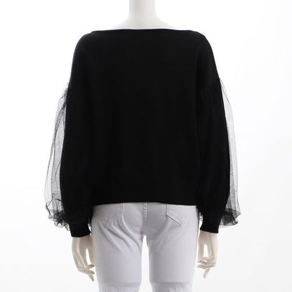 チュールスリーブニット