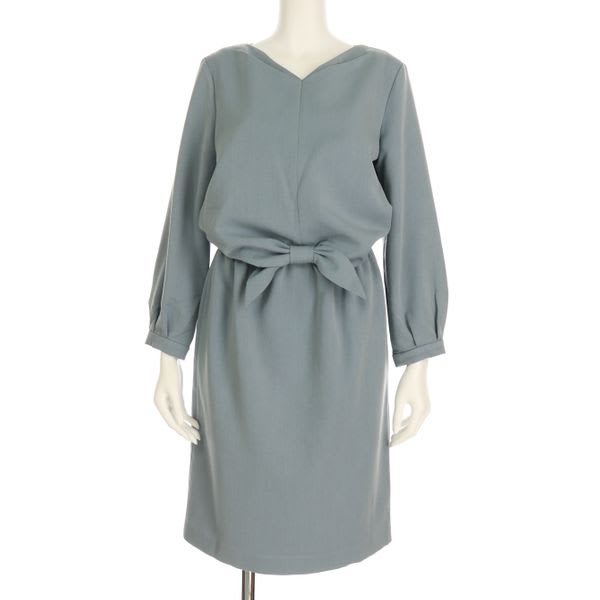 フロントリボンタックワンピース