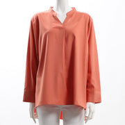 後ろ丈長めゆったりシルエットブラウス