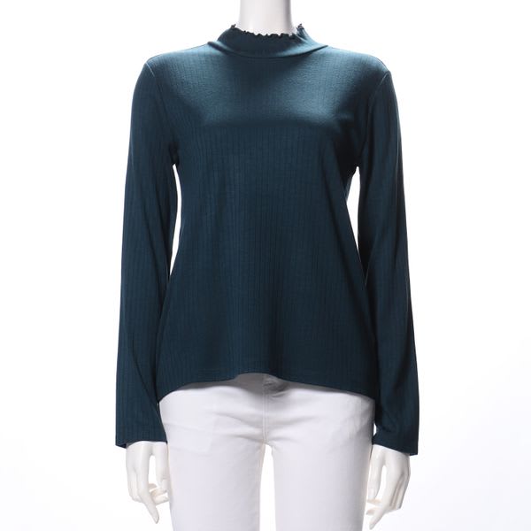 フリルネックカットソー