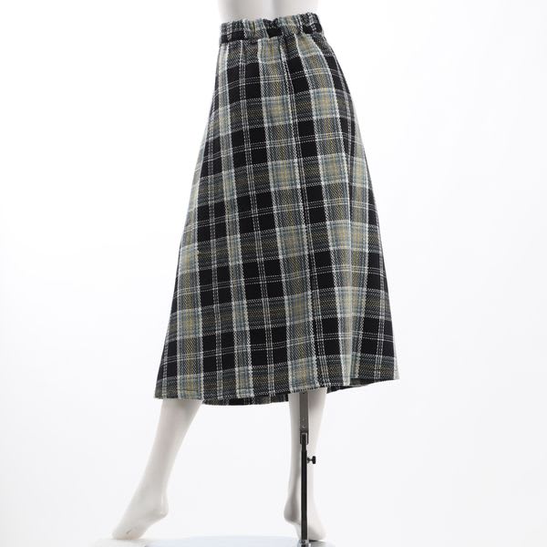 チェック柄フレアスカート