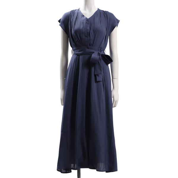 前開きデザインVネックワンピース