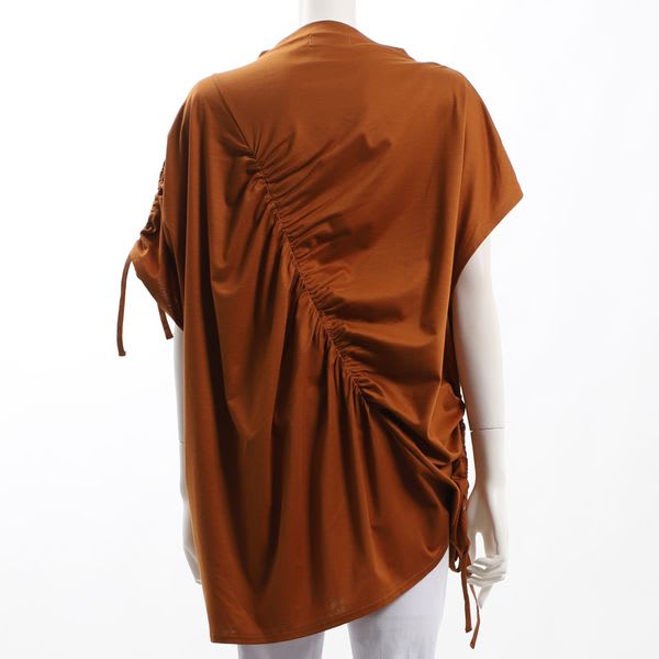 アシンメトリーギャザーカットソー