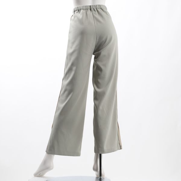 微配色ラインスリットパンツ