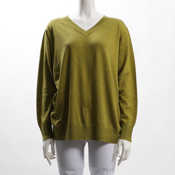 ウォッシャブルVネックニット