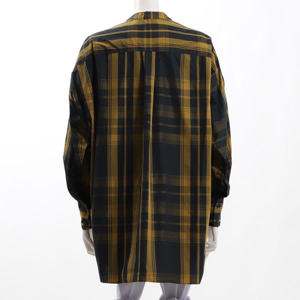 ラウンドヘムバンドカラーブラウス