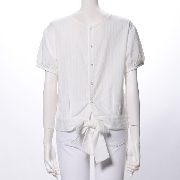 バックリボンデザインブラウス