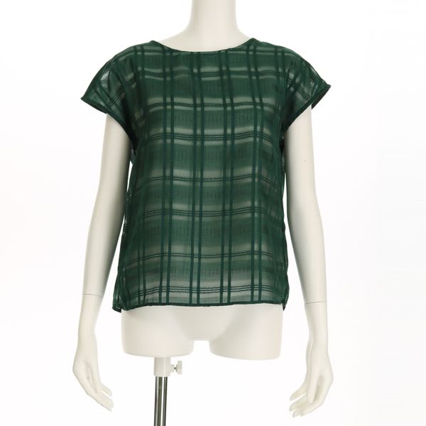 オパールチェックブラウス