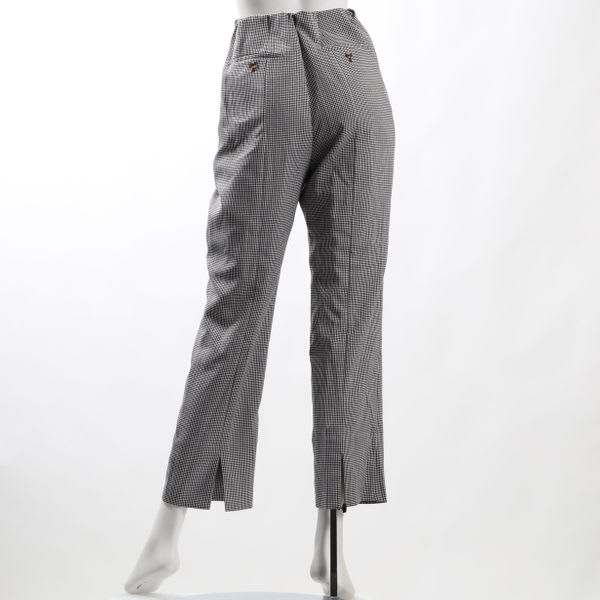 バックゴムジップアップ千鳥柄パンツ