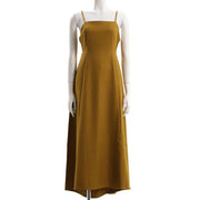 バックテールデザインハイウエストキャミワンピース