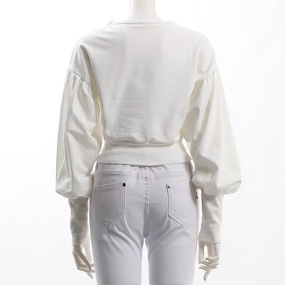 ボリュームスリーブボートネックカットソー