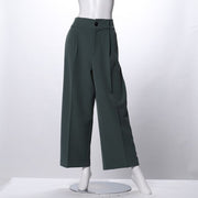 ハイウエストボタンワイドパンツ