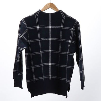 チェック柄ニット