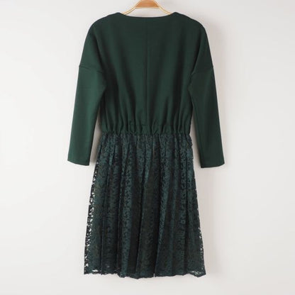 レース切り替えデザインワンピース