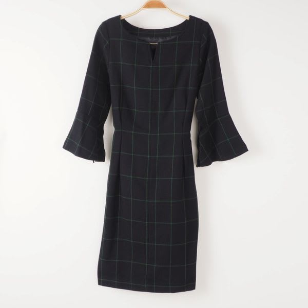 フレア袖リボンベルトワンピース