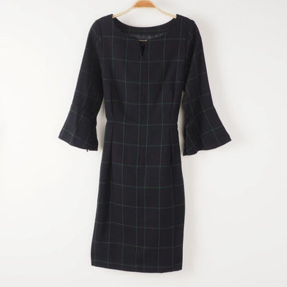 フレア袖リボンベルトワンピース