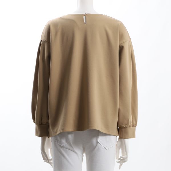 シンプルデザインドロップショルダーカットソー