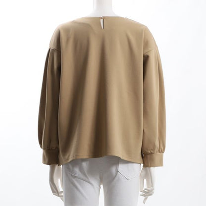 シンプルデザインドロップショルダーカットソー