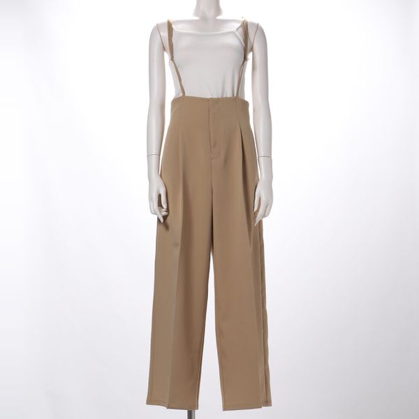 ストレッチダブルクロスサロペットパンツ