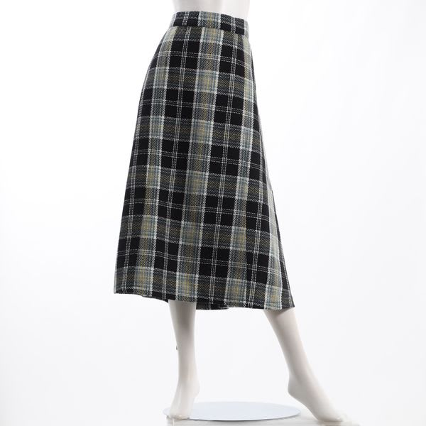 チェック柄フレアスカート