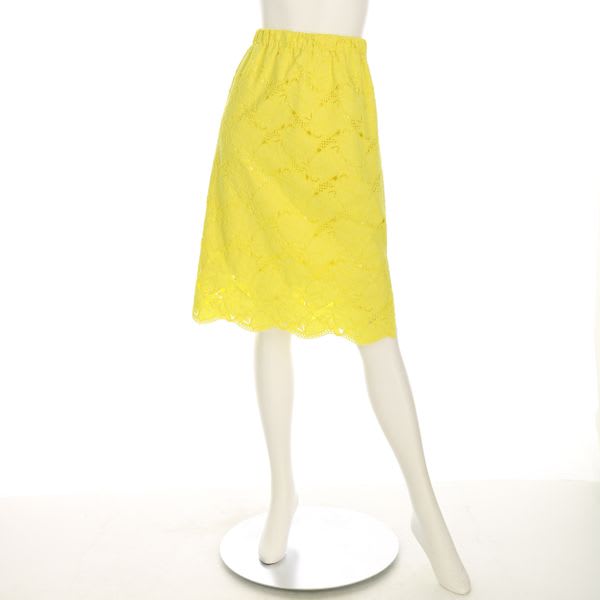 ウエストゴム総レーススカート