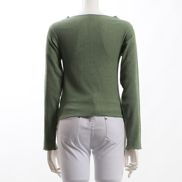 楊柳生地ボートネックカットソー