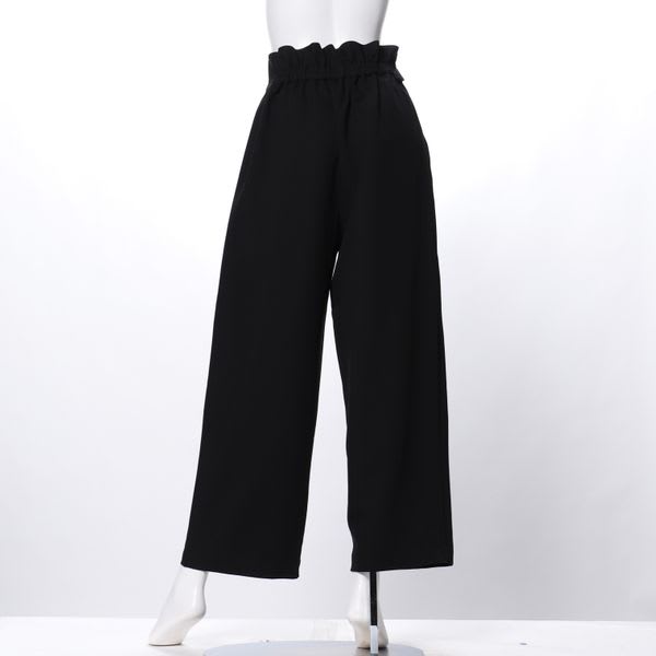 ウエストベルトデザインワイドパンツ