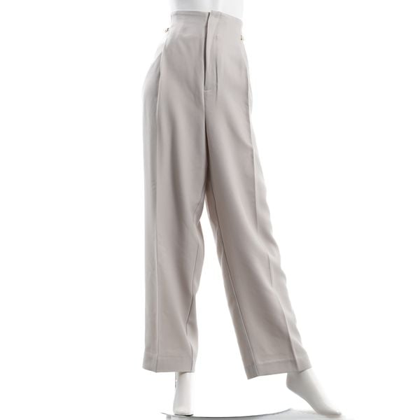 タック入りハイウエストワイドパンツ