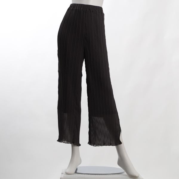 プリーツ加工ストレートパンツ