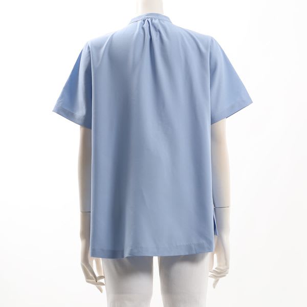 タックバンドカラーブラウス