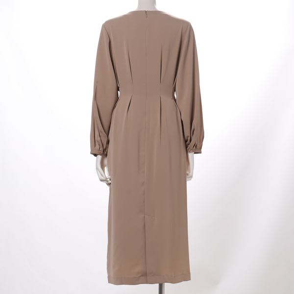 オープンフロントネックワンピース