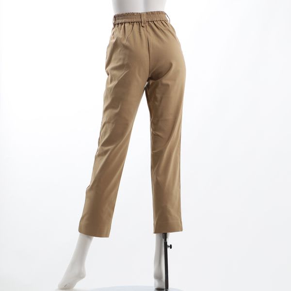 バックウエストゴムテーパードパンツ