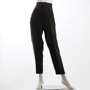 バックベルトデザインテーパードパンツ