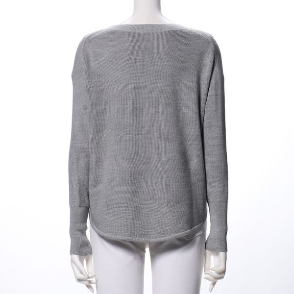 オーバーサイズドロップショルダーボートネックニット