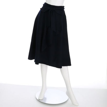 ウエストリボンラップ風フレアスカート