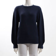 ラメクルーネックニット