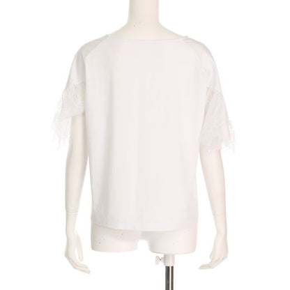 レース切り替え袖ブラウス