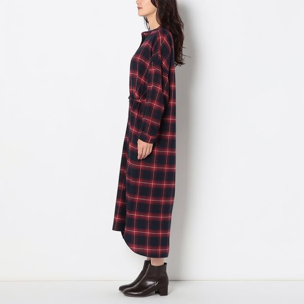 チェックシャツワンピース