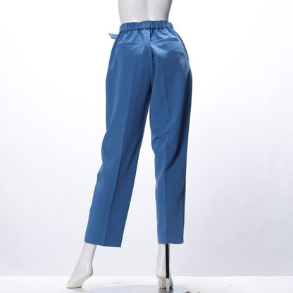 ウエストベルトデザインテーパードパンツ