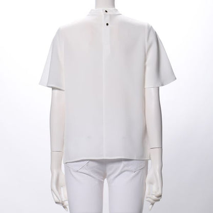 ボウタイ風デザインフレアスリーブブラウス