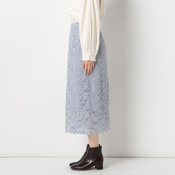 レースバックスリットタイトスカート