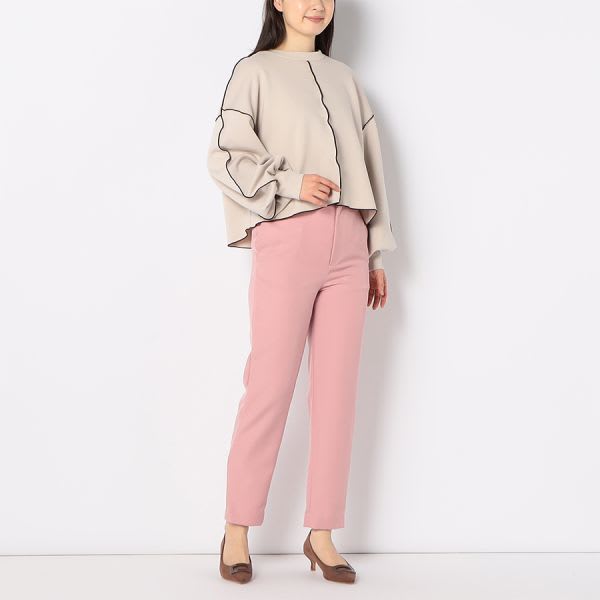 バイカラーラインカットソー