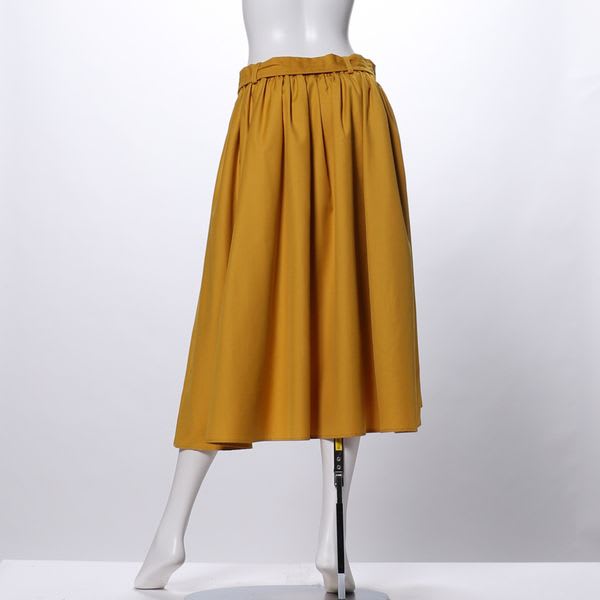 Dカンベルト付きフィッシュテールスカート