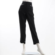 バイカラーデザインテーパードパンツ