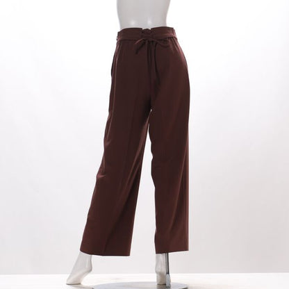 バックレースアップデザインワイドパンツ