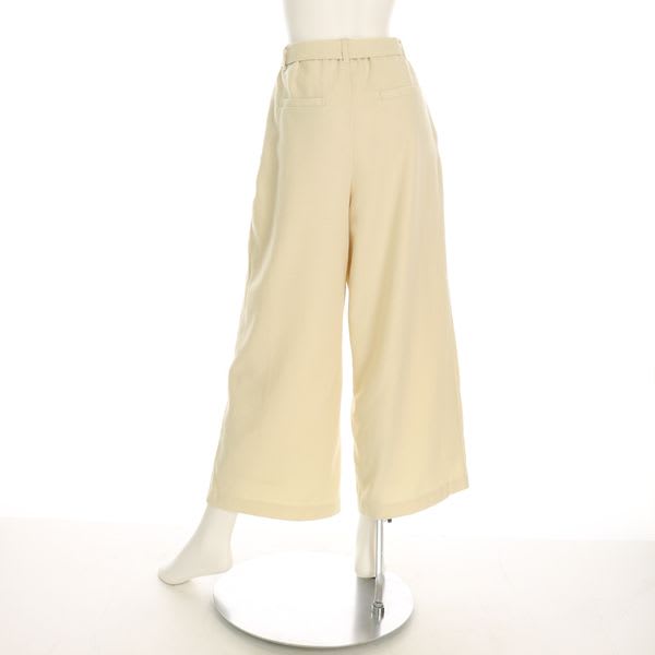 ウエストリボンベルト付きワイドパンツ